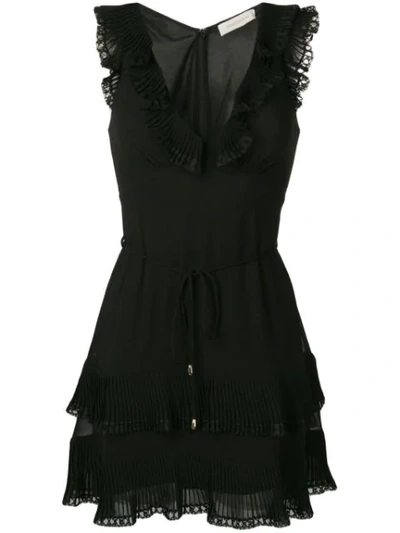 Shop Zimmermann Flutter Dress In Black