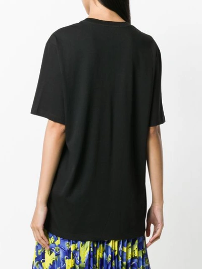 Shop Msgm Times New Roman T-shirt In Black
