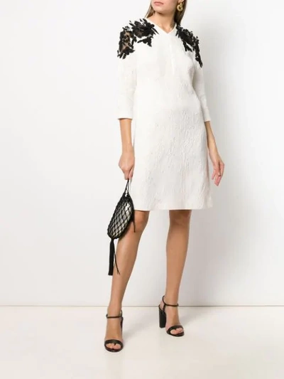 Shop Escada Sequin Embellished Dress In White