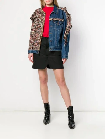 Tiger In The Rain X Levi's Tweed And Denim Combo Jacket In Blue