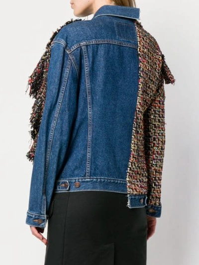 Tiger In The Rain X Levi's Tweed And Denim Combo Jacket In Blue