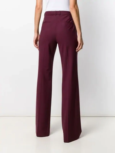Shop Theory High-waisted Flared Trousers In Red