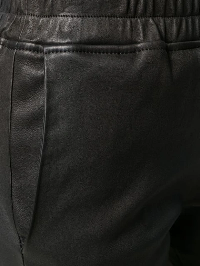 LEATHER SKINNY CROPPED TROUSERS