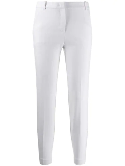 Shop Pinko Skinny Trousers In White