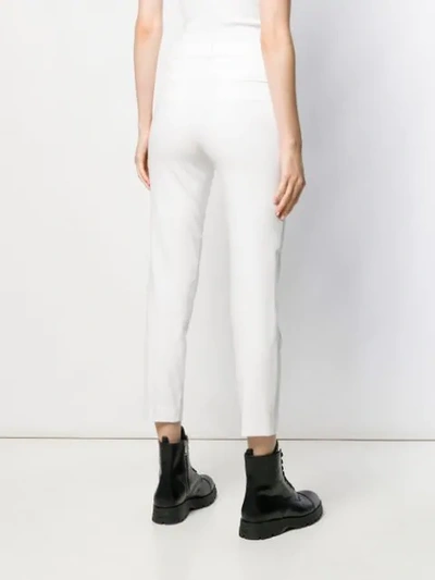 Shop Pinko Skinny Trousers In White