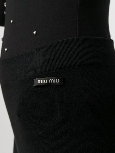 Shop Miu Miu Knitting Cycling Shorts In Black