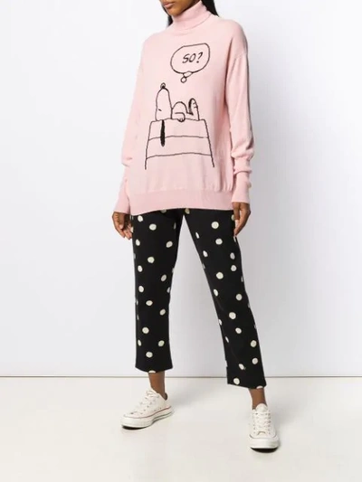 Shop Chinti & Parker Cashmere Snoopy Jumper In Pink