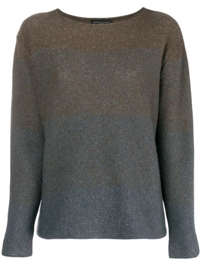 Shop Fabiana Filippi Tonal Stripe Sweater - Brown