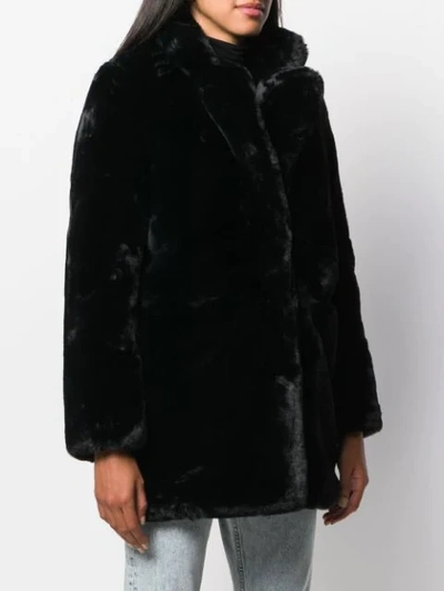 Shop Apparis Sophie Mid-length Coat In Black