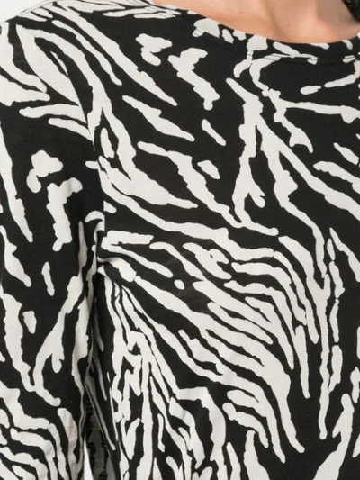Shop Proenza Schouler Zebra Long Sleeve T-shirt In Black ,neutral