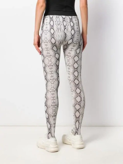 Shop Laneus Python Print Leggings In Neutrals