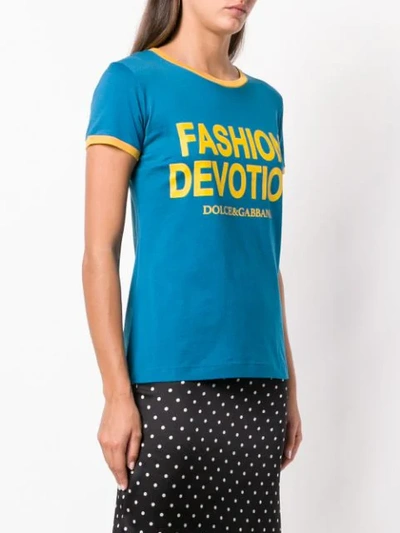 Shop Dolce & Gabbana Print T-shirt In Blue