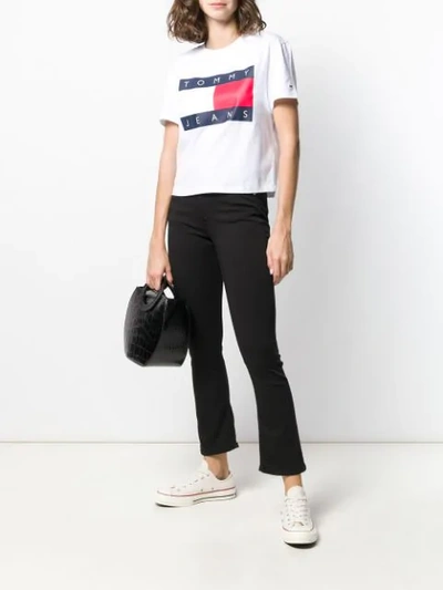 Shop Tommy Jeans Printed Logo T-shirt In White