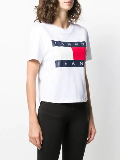 Shop Tommy Jeans Printed Logo T-shirt In White