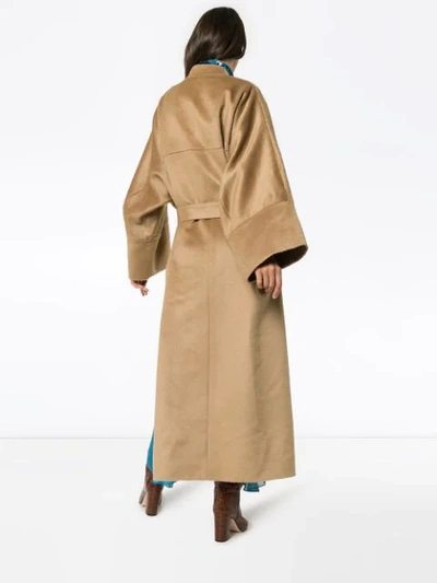 Shop Roksanda Larisa Oversized Wrap Coat In Neutrals