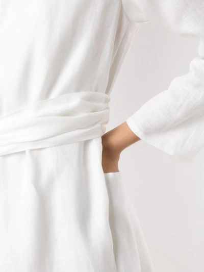 ALCAÇUZ MARIA束腰衬衫裙 - 白色
