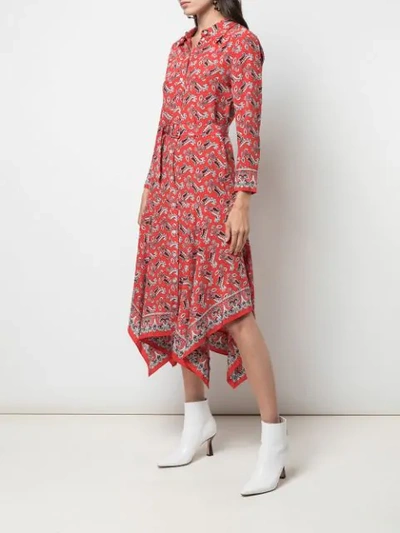 Shop Veronica Beard Hemdkleid Mit Paisley-print In Red