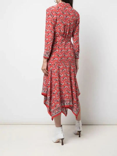 Shop Veronica Beard Hemdkleid Mit Paisley-print In Red