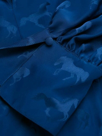 Shop Stella Mccartney Ruffle Horse Shirt In Blue