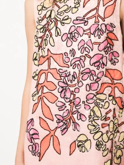 Shop Carolina Herrera Embroidered Shift Dress In Pink