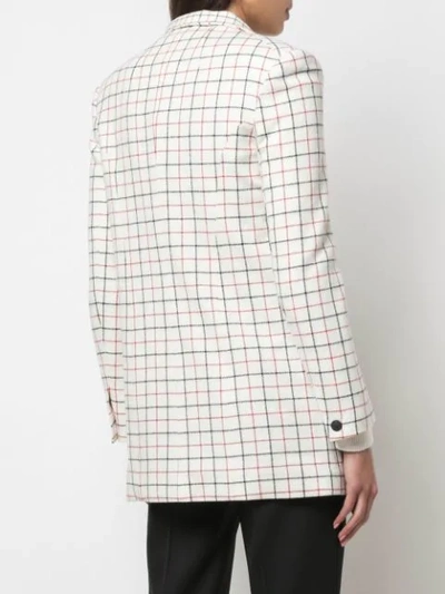 Rag & Bone Nova Single-button Check Wool Blazer In Ivorycheck