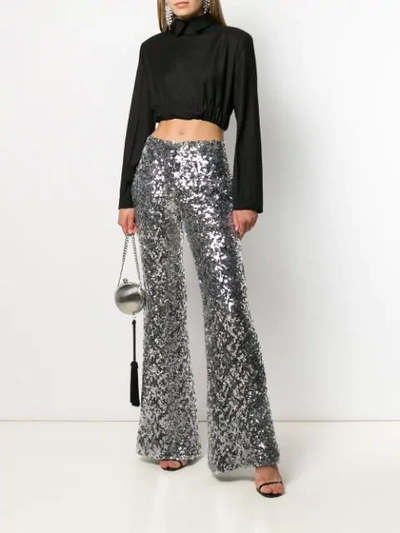 Shop Halpern Metallic Sequin Trousers