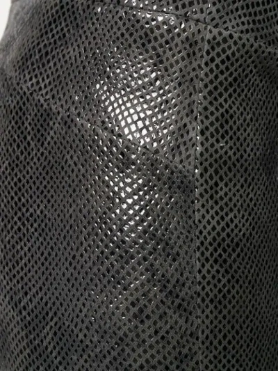 Shop Arma Snakeskin Effect Skinny Trousers In Grey