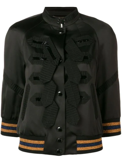 Shop Coach Varsity Bomber Jacket In Black