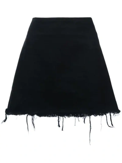 Shop Alexander Wang T Denim Mini Skirt In Black