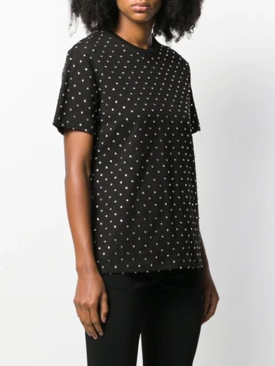 Shop Amen Diamanté T-shirt In 009 Black