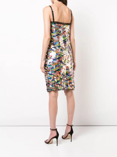 Shop Milly Paillette Dress - Multicolour