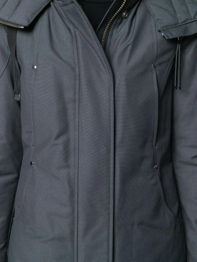 Shop Moose Knuckles Padded Hooded Parka Coat In Grey