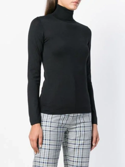 Brunello Cucinelli Cashmere Classic Turtle Neck Sweater In Black