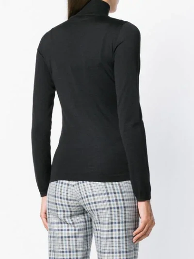 Brunello Cucinelli Cashmere Classic Turtle Neck Sweater In Black