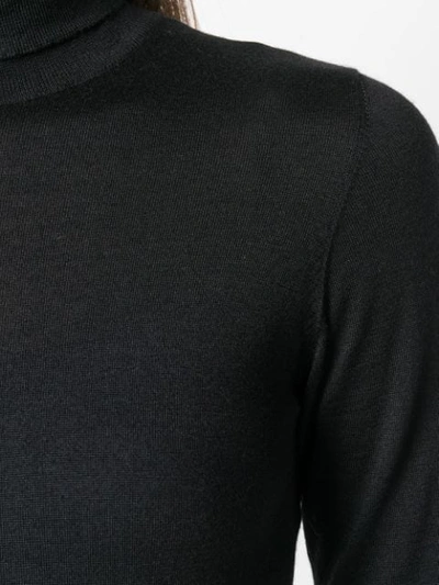 Brunello Cucinelli Cashmere Classic Turtle Neck Sweater In Black