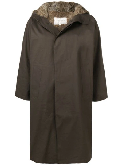 Shop Mackintosh Oversized Trench Coat In Brown