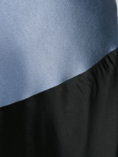Loewe Two-tone Crepe And Satin Skirt In 1121 Grey+black