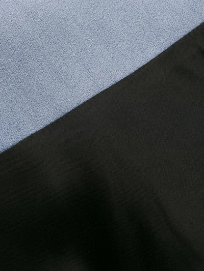 Loewe Two-tone Crepe And Satin Skirt In 1121 Grey+black
