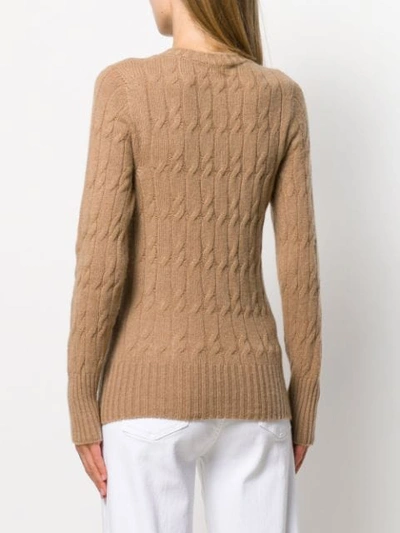 Shop Drumohr Cable-knit Sweater In Neutrals