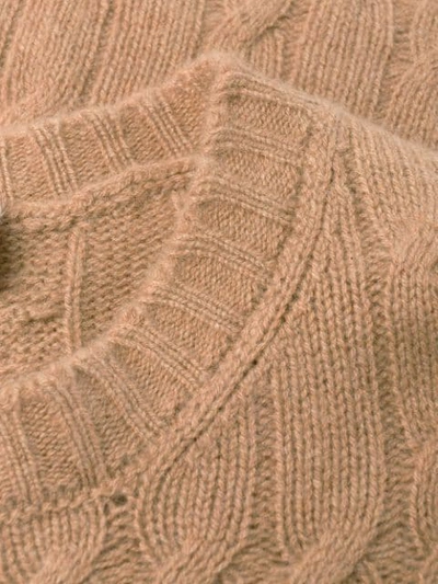 Shop Drumohr Cable-knit Sweater In Neutrals