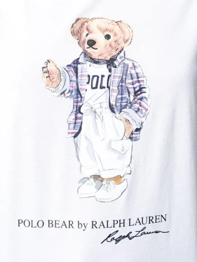Shop Polo Ralph Lauren Polo Bear Printed T In White