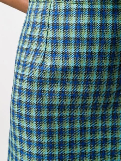 Shop Balenciaga High Slit Skirt In Blue