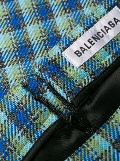 Shop Balenciaga High Slit Skirt In Blue