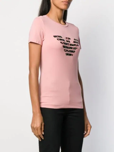 Shop Emporio Armani Giraffa T-shirt In Pink