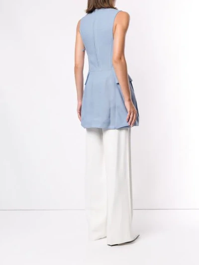 Shop Jacquemus Long Kimbe Top In Blue