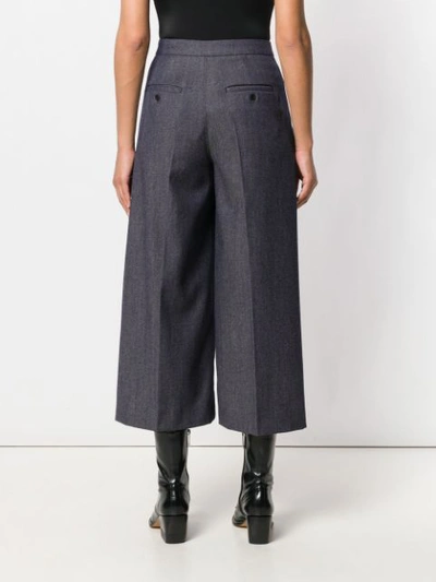 Shop Max Mara Classic Cropped Trousers - Grey