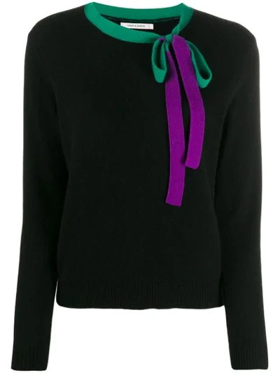 Shop Chinti & Parker Bow Detail Jumper In Black