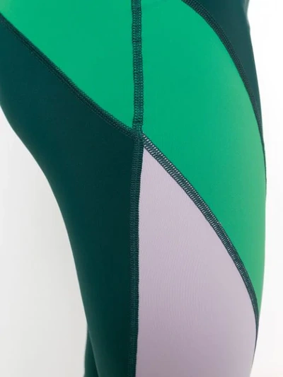 Shop Isabel Marant Panelled Leggings In Green