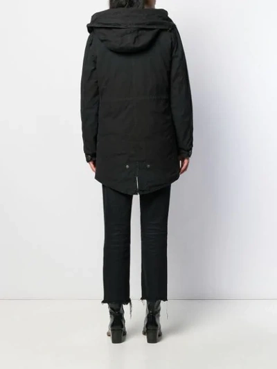 Shop Mr & Mrs Italy Fur-hood Parka Coat In Black