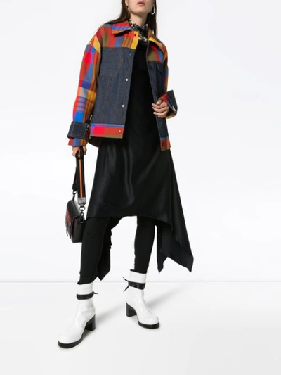 ANGEL CHEN PANELLED CHECKED JACKET - MULTICOLOURED